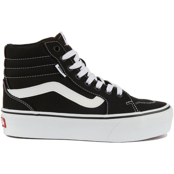 NWT Vans Women's Filmore Hi Platform Trainers Sneaker, Canvas Black White, 7.5 - Picture 2 of 5